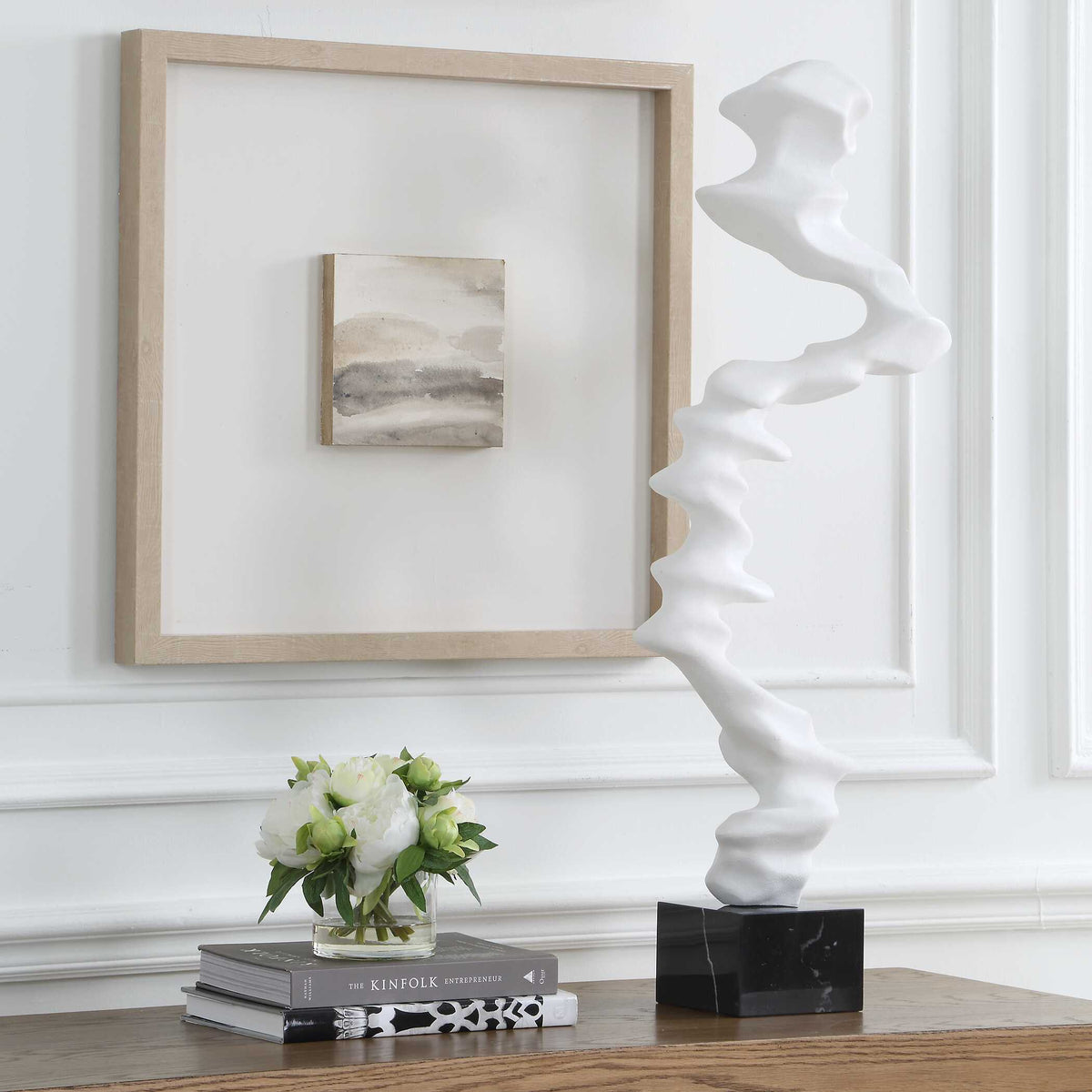 Flux Indoor-Outdoor Sculpture - White by Uttermost - View 3