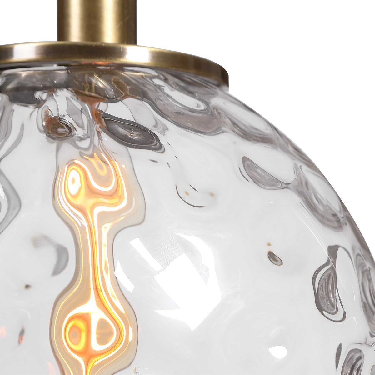 Mimas 1 Light Globe Pendant - Gold / Silver by Uttermost - View 7