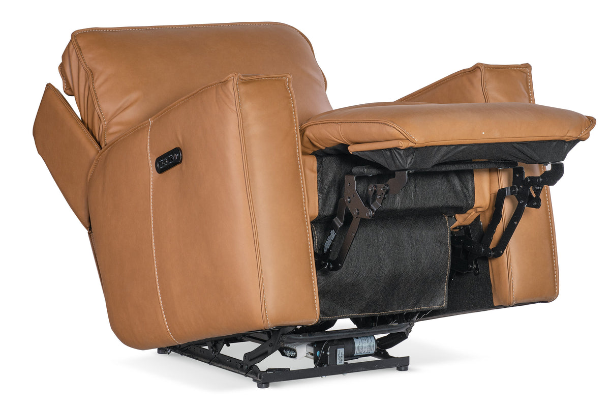 Miles Zero Gravity Power Recliner With Power Headrest - Light Brown by Hooker Furniture - View 3