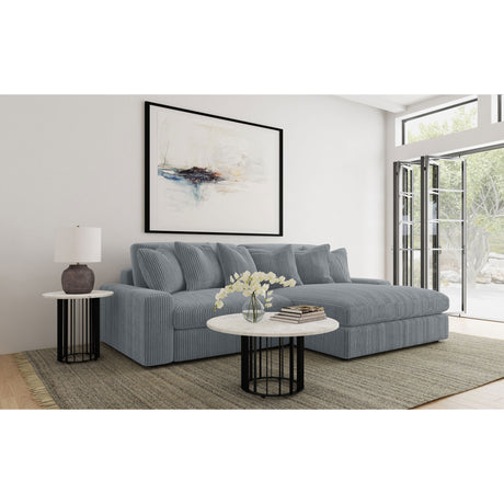 Marcus Fog Track Arms Reversible Sectional with Pillows - sold by Home Elegance USA