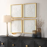 Fourfold Framed Prints (Set of 4) - Gold / White by Uttermost - View 3