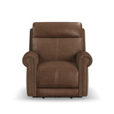 Alexander Power Recliner With Power Headrest & Lumbar - Khaki Brown | Flexsteel