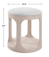 Dennen Ottoman Oak - Beige by Uttermost - View 8