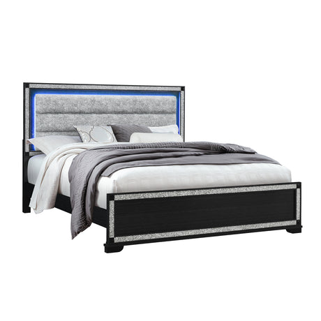 Soulmarie Charcoal 5PC King Bedroom Set - sold by Home Elegance USA