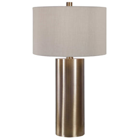 Taria Table Lamp Brushed Brass - Light Brown / Beige by Uttermost - View 1