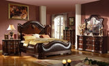 Bella Traditional Style 4 Pc King Bed in Dark Walnut