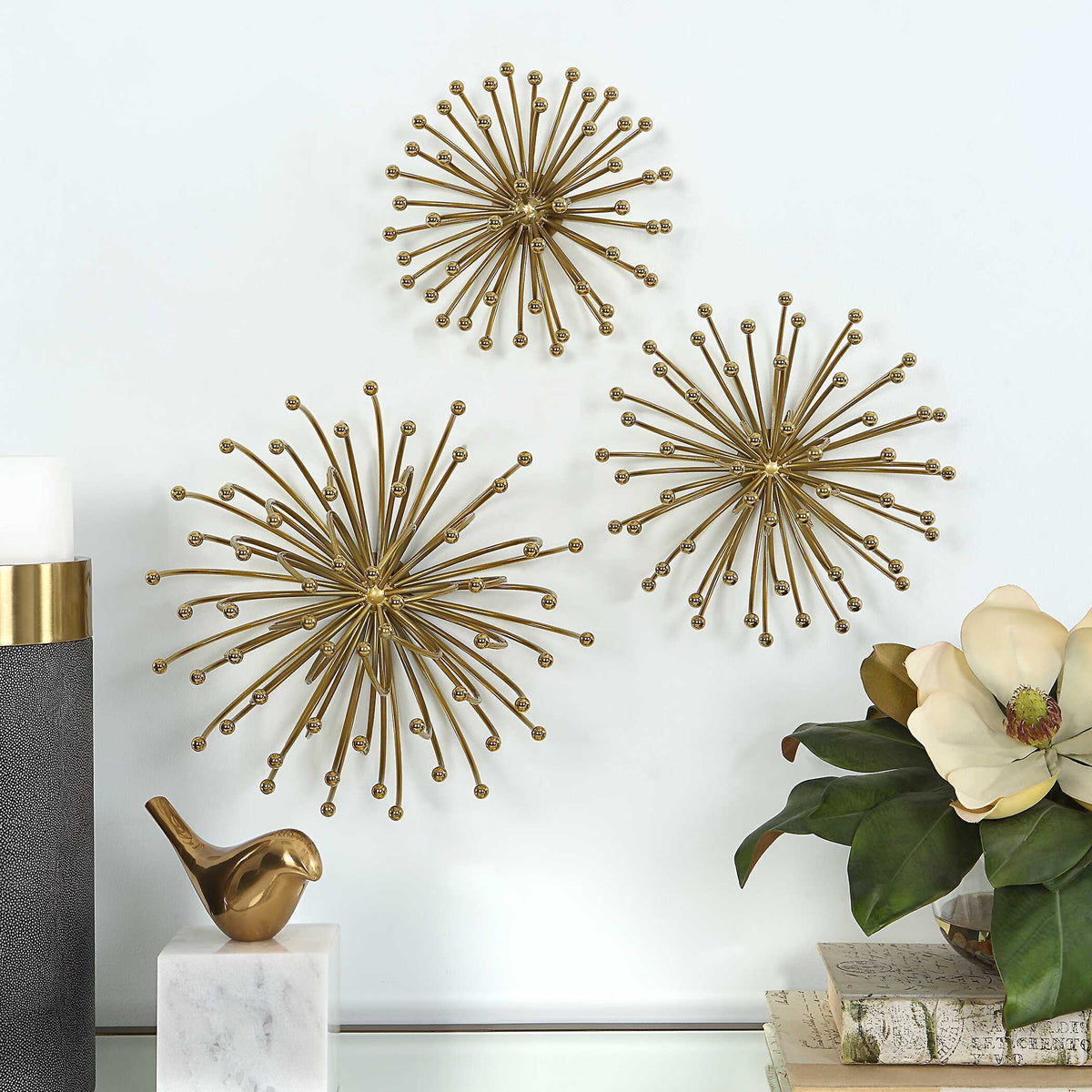 Aga Gold Metal Wall Decor (Set of 3) by Uttermost - View 8