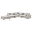 Rhette Beige 6-piece Upholstered Sectional with Reversible Cushions - sold by Home Elegance USA