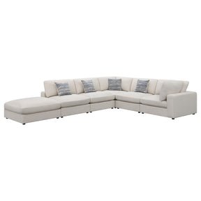 Rhette Beige 6-piece Upholstered Sectional with Reversible Cushions - sold by Home Elegance USA