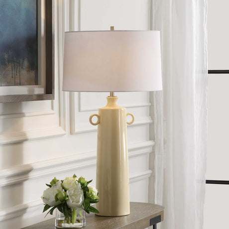 Florero Pale Yellow Table Lamp by Uttermost - View 2