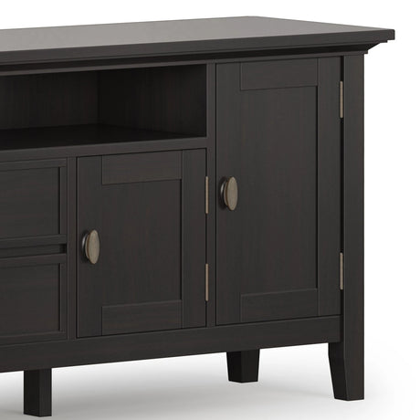 Redmond 72 inch Wide Solid Wood TV Stand in Hickory Brown For TVs up to 80 inches - sold by Home Elegance USA