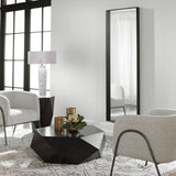 Kahn Oversized Rectangular Mirror - Black by Uttermost - View 2