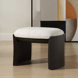 Port Small Bench Walnut / White - White / Dark Brown by Uttermost - View 3
