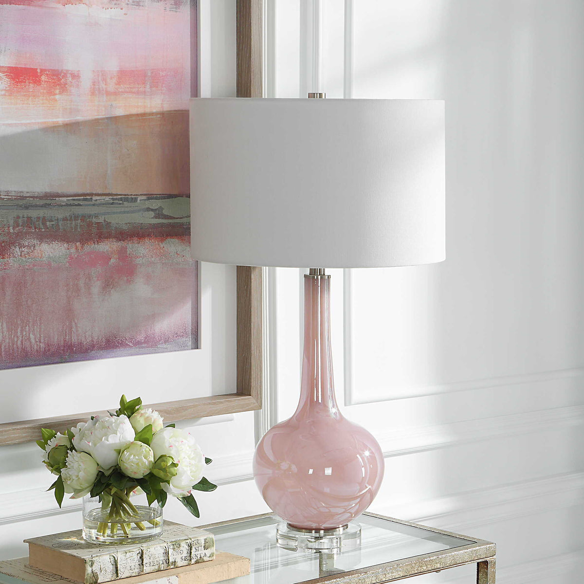 Rosa Table Lamp - Pink by Uttermost - View 3