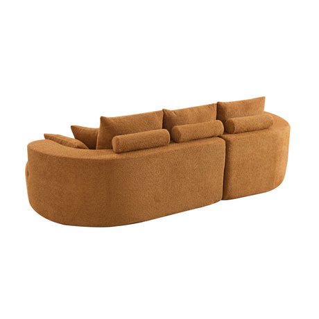 106 in. 2 - Piece Fabric Cloud Curved Sectional Boucle Sofa,CHAISE LOUNGE, NOMAD - sold by Home Elegance USA
