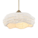 Biddeford 5 Light Beaded Pendant - Gold / White by Uttermost - View 5