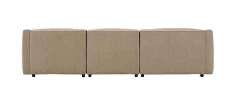 Veata Light Brown Suede Sectional Sofa - sold by Home Elegance USA