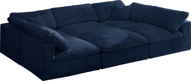 Cozy - Modular Sectional 6 Piece Cloud - Navy - 634Navy - Sec6C - Home Elegance USA - 1