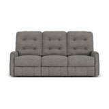 Devon Transitional Fabric Power Reclining Sofa With Nailhead Trim | Flexsteel