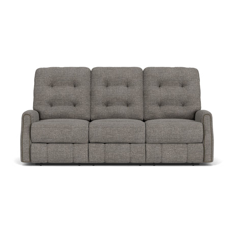 Devon Transitional Fabric Power Reclining Sofa With Nailhead Trim | Flexsteel