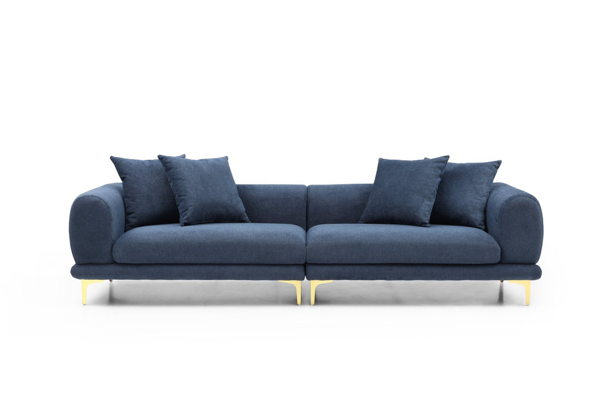 108.3'' Modern Sofa Couch 4 - Seater Fabric Sofa for Livingroom Office BLUE | Home Elegance USA