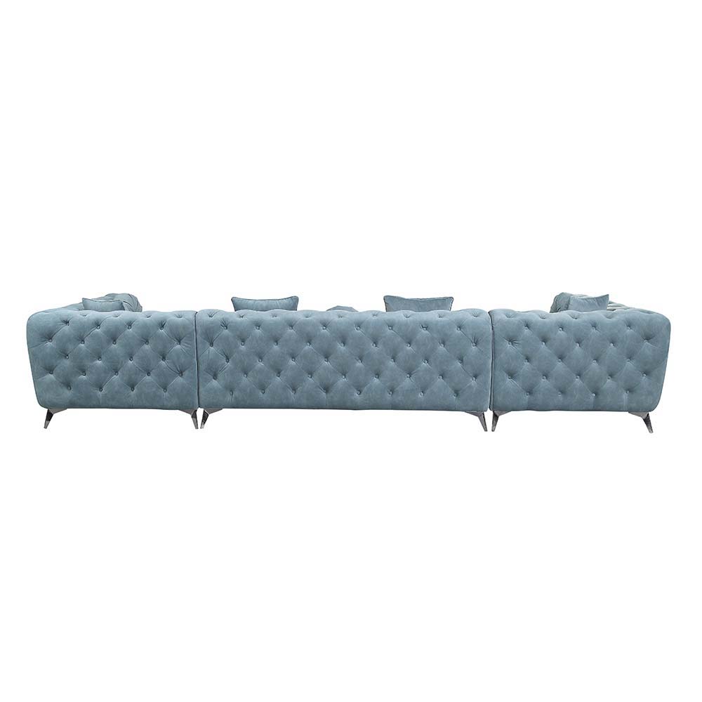 Atronia - Sectional Sofa - Deep Green Fabric | Home Elegance USA