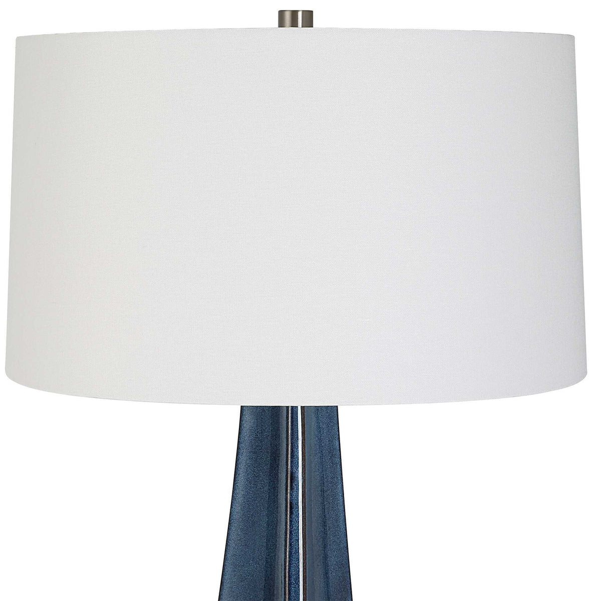 Teramo Scalloped Ceramic Table Lamp - Blue / White by Uttermost - View 5
