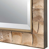 Cocos Coconut Shell Mirror - Light Brown by Uttermost - View 5
