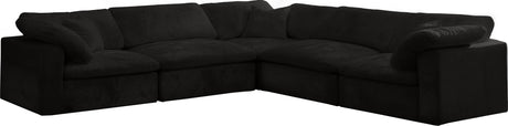 Cozy - Modular Sectional Cloud - Black - Fabric - 634Black - Sec5C - Home Elegance USA - 1