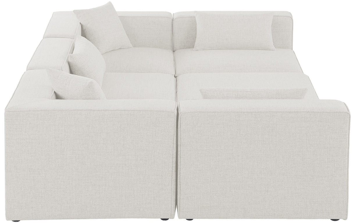 Cube - Modular Sectional 6 Piece - Cream - Modern & Contemporary - 630Cream - Sec6C - Home Elegance USA - 2