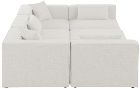 Cube - Modular Sectional 6 Piece - Cream - Modern & Contemporary - 630Cream - Sec6C - Home Elegance USA - 2