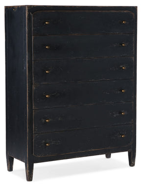 Ciao Bella 6-Drawer Chest - Black by Hooker Furniture - View 1