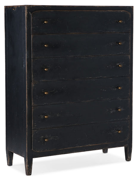 Ciao Bella 6-Drawer Chest - Black by Hooker Furniture - View 1