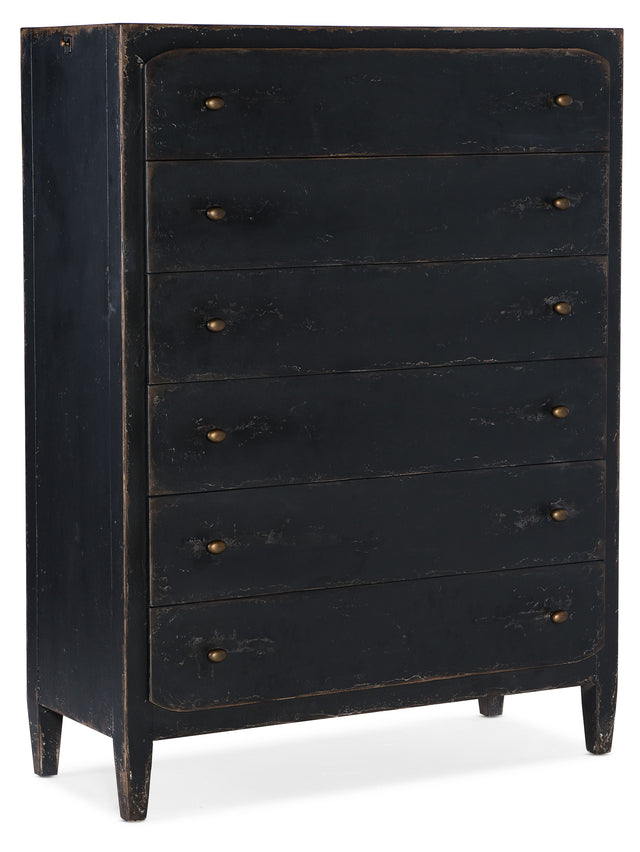 Ciao Bella 6-Drawer Chest - Black by Hooker Furniture - View 1