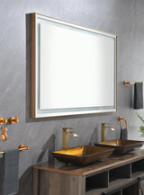 60*36 LED Lighted Bathroom Wall Mounted Mirror with High Lumen+Anti - Fog Separately Control - W1272119870 - image - 5