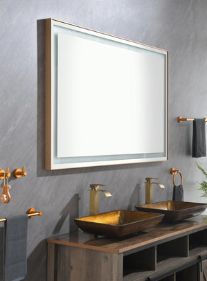 60*36 LED Lighted Bathroom Wall Mounted Mirror with High Lumen+Anti - Fog Separately Control - W1272119870 - image - 5