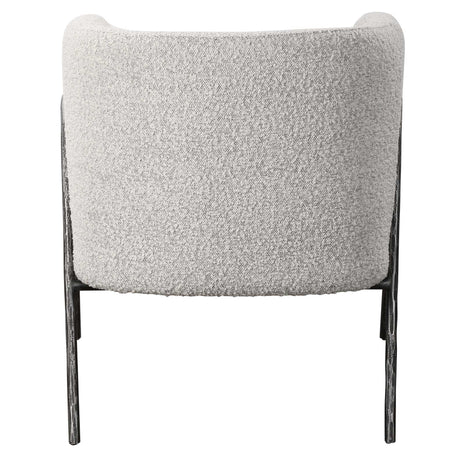 Jacobsen Accent Chair - Light Gray / Black by Uttermost - View 9