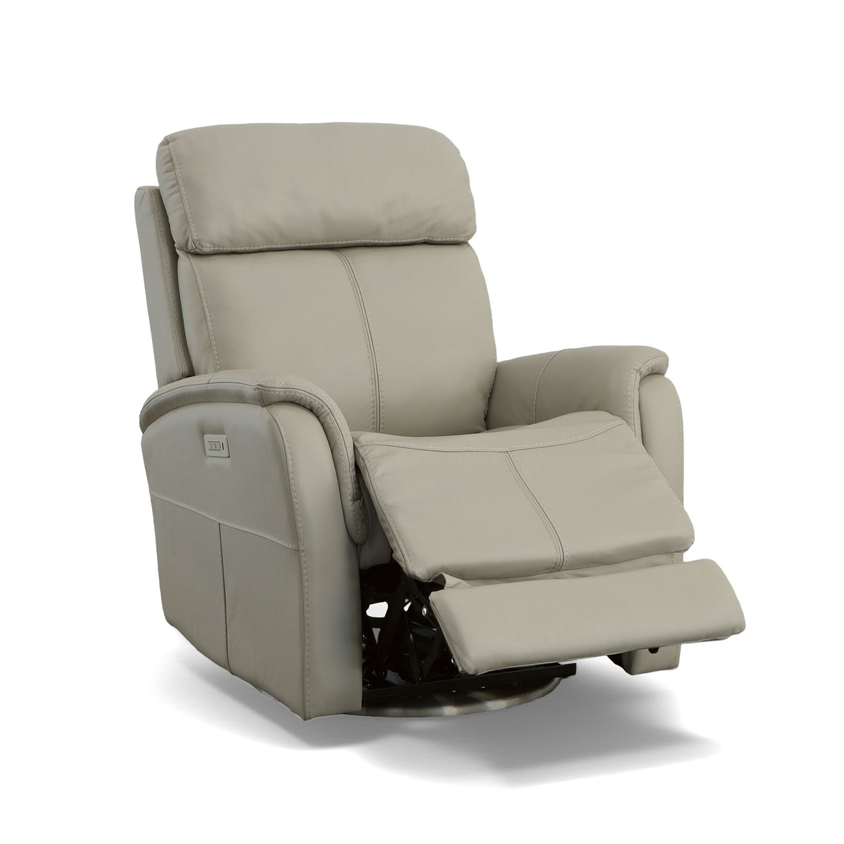 View Power Swivel Recliner With Power Headrest - Dove | Flexsteel