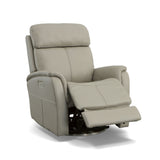 View Power Swivel Recliner With Power Headrest - Dove | Flexsteel