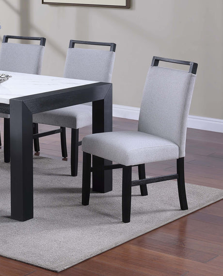 Modern Style Dining Table 4x Side Chairs Dining Bench White Faux Marble Top Table Bench 4x Chairs Wooden 6pc Dining Set - sold by Home Elegance USA