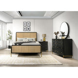 Anser Black and Natural 4-piece Queen Bedroom Set