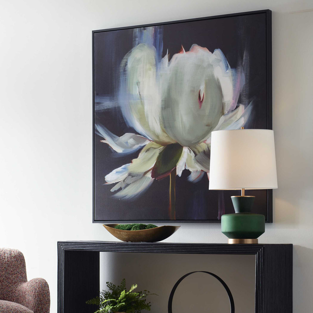 Peony Framed Floral Art - Black by Uttermost - View 3
