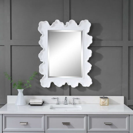 Sea Coral Coastal Mirror - Silver / White by Uttermost - View 10