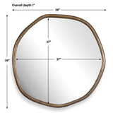 Ambrose Indoor-Outdoor Round Mirror Brass / Gold - Bronze by Uttermost - View 5