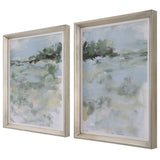 Far Away View View Framed Prints - Light Blue / Yellow by Uttermost - View 4