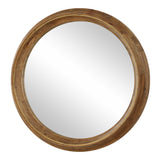 Frontier Round Wood Mirror Woodtone - Dark Brown by Uttermost - View 4