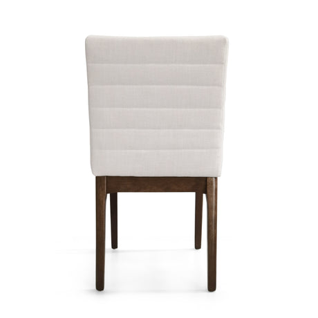 7-Pieces Upholstered Dining Set With Rubberwood Frame, Light beige+Walnut+Black - sold by Home Elegance USA