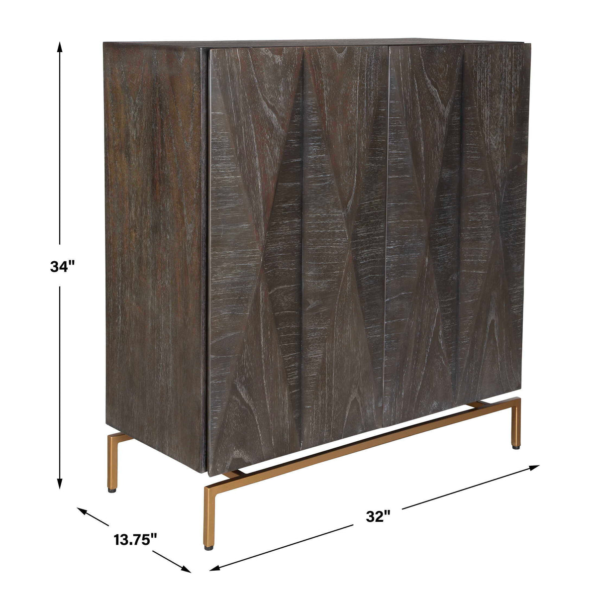 Marico 2 Door Mindi Cabinet - Dark Brown by Uttermost - View 10