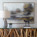 Gilt Misty Landscape Framed Print - Silver / Light Brown by Uttermost - View 2