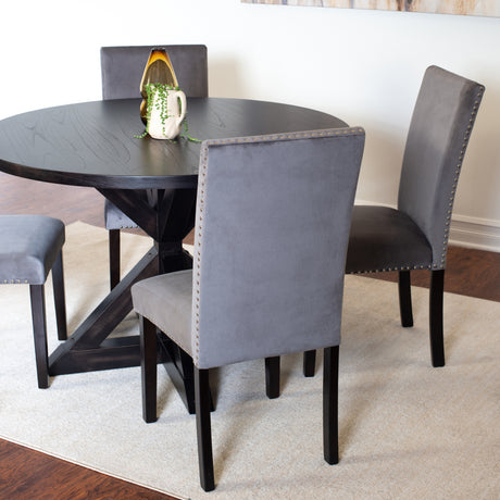 Enbridge 5-piece Dining Set, Cross-Buck Dining Table with 4 Stylish Chairs - sold by Home Elegance USA